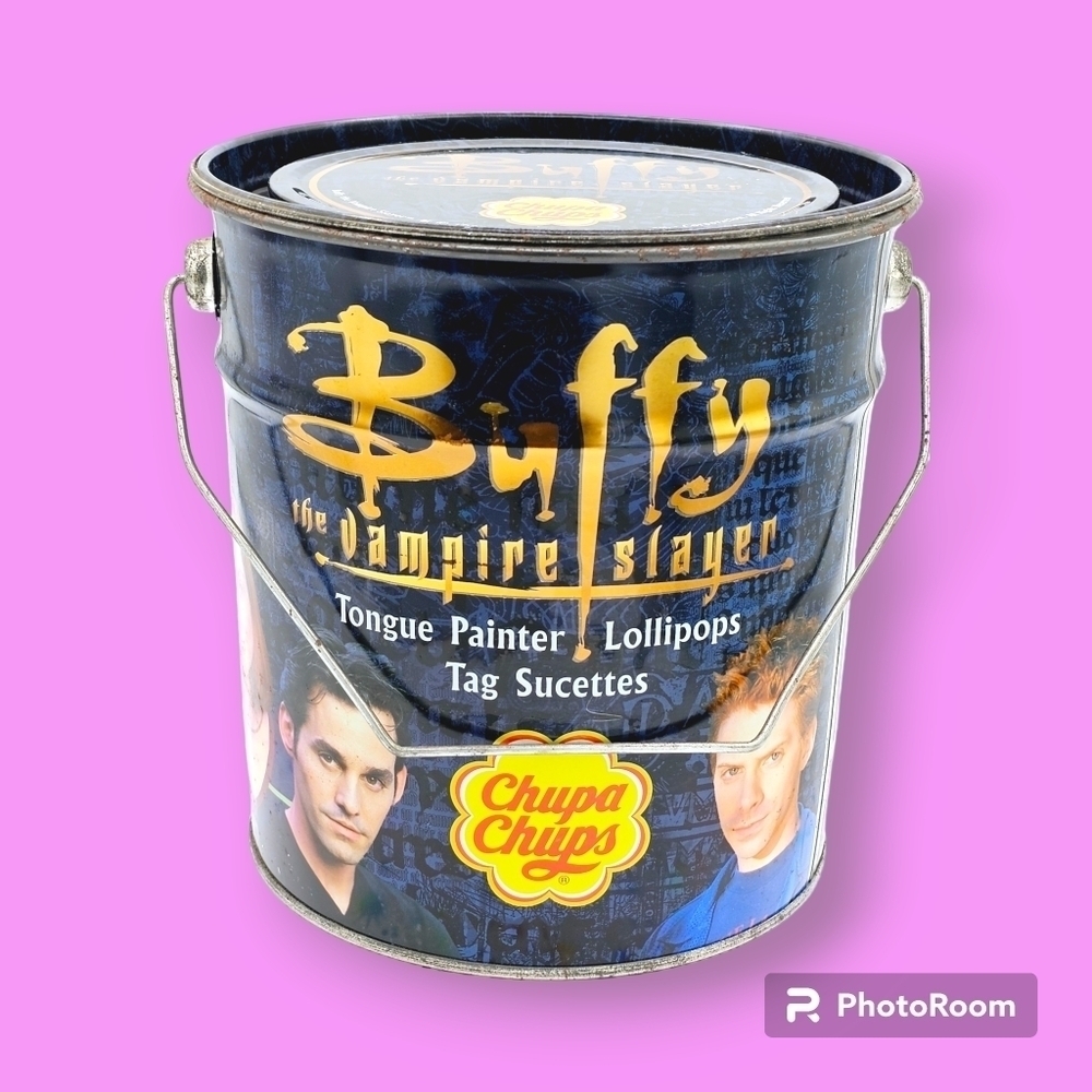 1999 Buffy the Vampire Slayer Chupa Chups Large Display Tin Vintage